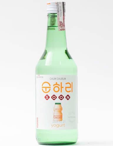 Soju Bebida Alcoólica Coreana Sabor Iogurte 360ml