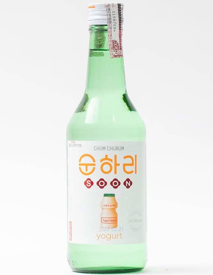Soju Bebida Alcoólica Coreana Sabor Iogurte 360ml