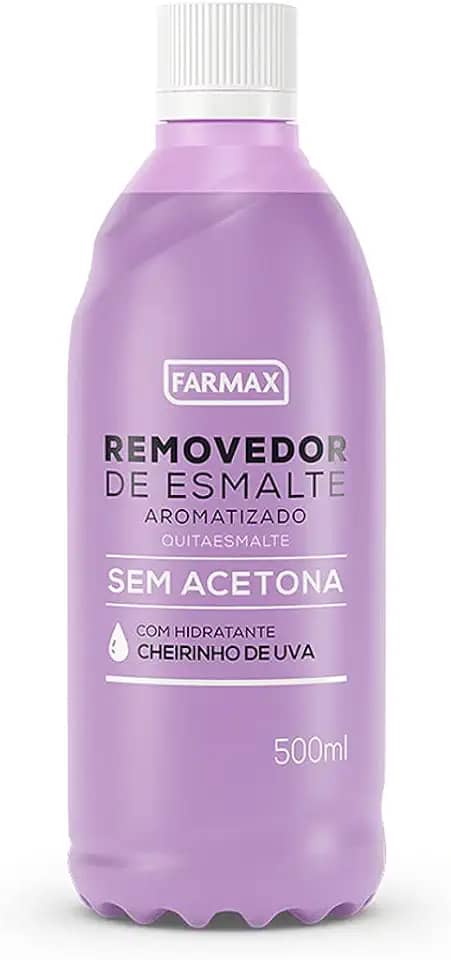 Farmax, Removedor Esmalte Sem Acetona Uva, 500 Ml