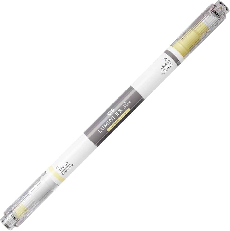 CIS Marca Texto LUMINI EX SLIM - Amarelo - Blister com 1 unidade