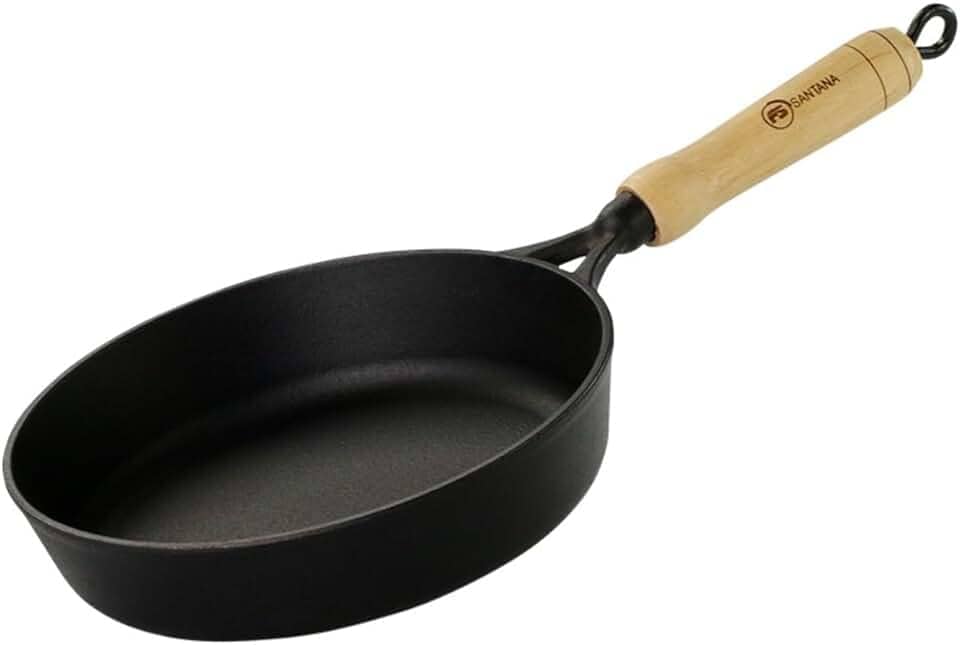 Frigideira Ferro Fundido Cabo Madeira Santana 22cm