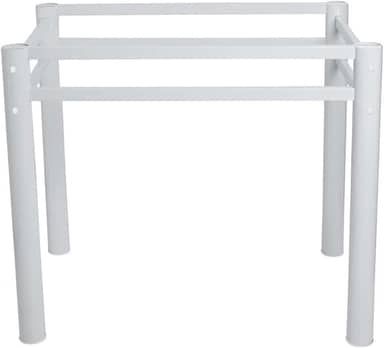 Base Quadrada Para Mesa Jantar Vidro Pedra Madeira 75x75cmb4 Cor:Branco