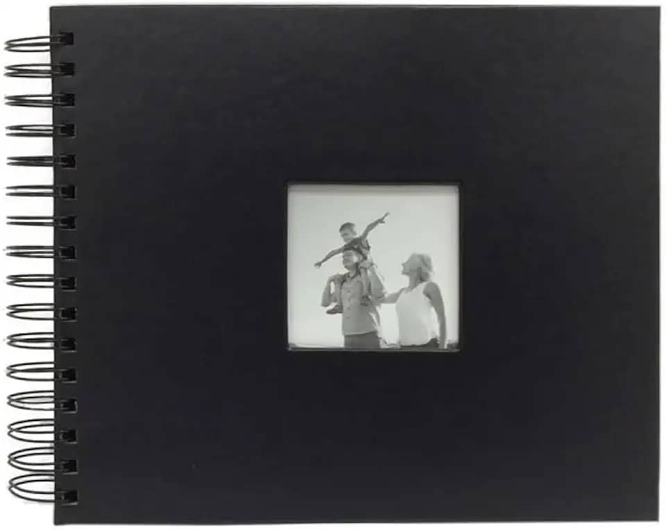 Álbum De Fotos Scrapbook 20x23 Livro De Assinaturas Cor:Preto