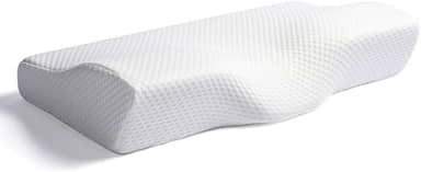 Travesseiro Cervical Ortopédico Viscoelástico – Suporte Ergonômico para Coluna e Pescoço – Espuma NASA – Alívio de Dores