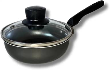 Frigideira Ovo Antiaderente Pequena C/tampa Vidro 12 Cm (Grafite Black)