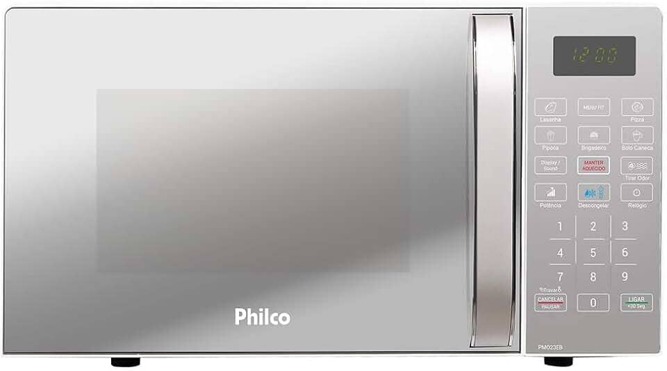 Micro-ondas Philco 20 Litros Limpa Fácil Espelhado Branco PMO23EB - 220V