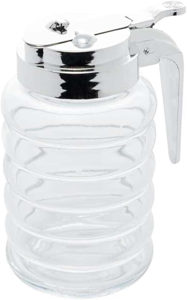 LYOR - Meleira de Vidro com Tampa de Plástico Cromada 280ml