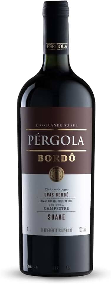 VINHO TINTO SUAVE BORDO PERGOLA 1 LT