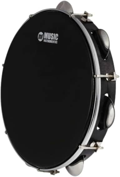 PANDEIRO MUSIC PHX 10 CORPO 87ABS PELE POLY 7 AFINAÇÕES Cor:Preto