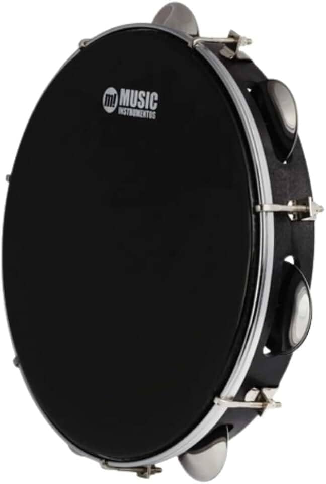 PANDEIRO MUSIC PHX 10 CORPO 87ABS PELE POLY 7 AFINAÇÕES Cor:Preto