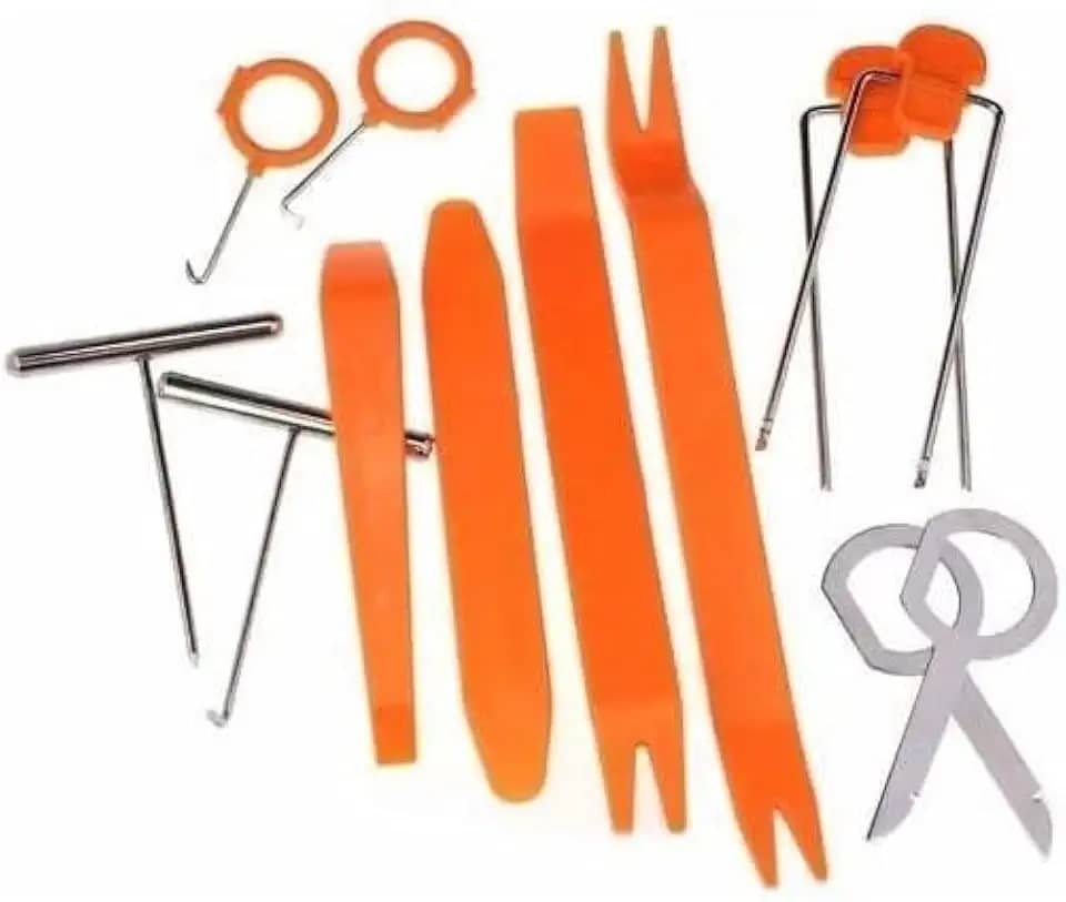 Kit de Ferramentas para Painel Automotivo 12 Peças | Espátulas para Remoção de Moldura, Porta e Som de Carro | Plástico Resistente, Não Danifica o Veículo