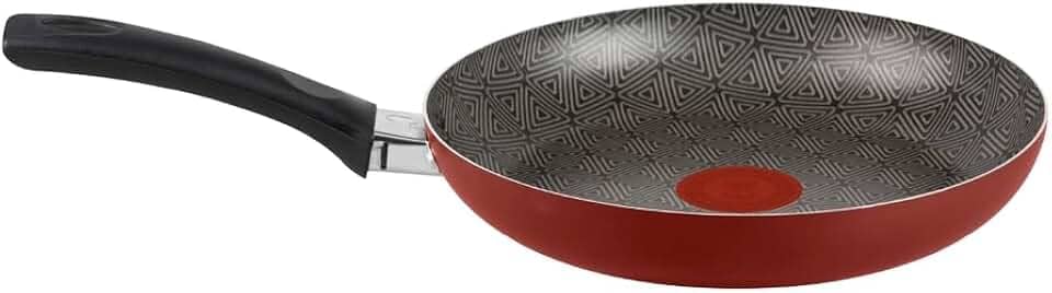 Frigideira Rochedo Facilita Vermelho 20cm com Antiaderente Resist - Limpa Fácil e Dura Mais, reforçado com partículas minerais, Thermo-Sinal e Cabos Reforçados