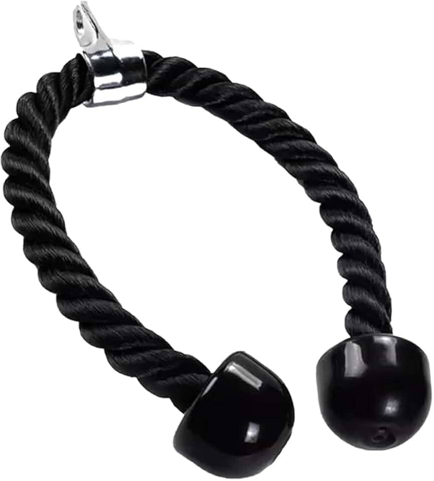 Corda Tríceps 70cm para Academia – Acessório para Estação de Musculação, Cabo de Nylon Reforçado com Ponteiras de Borracha