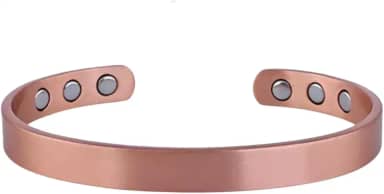 Pulseira Bracelete Magnética Cobre Puro Unissex Ajustável