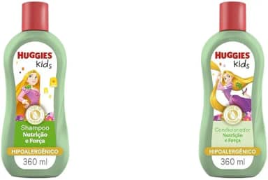Huggies Shampoo Kids Nutrição e Força 360 ml + Huggies Condicionador Kids Nutrição e Força 360 ml