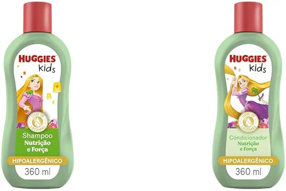 Huggies Shampoo Kids Nutrição e Força 360 ml + Huggies Condicionador Kids Nutrição e Força 360 ml