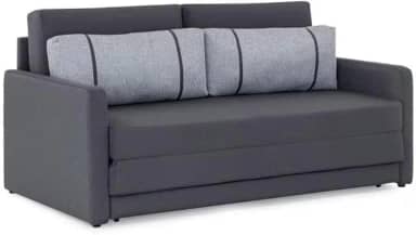 Sofá-cama 2 Lugares Casal Herval Aurora, Linho Grafite Fechado, 146 cm