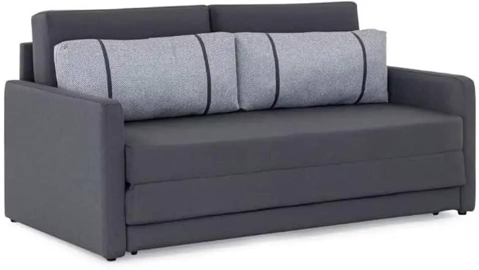 Sofá-cama 2 Lugares Casal Herval Aurora, Linho Grafite Fechado, 146 cm