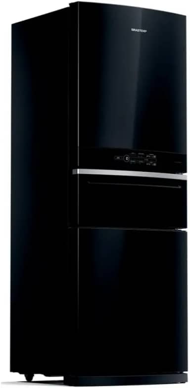 Geladeira Brastemp Inverse 3 Frost Free 419 litros cor Preta com Freeze Control Pro BRY59CE 110V
