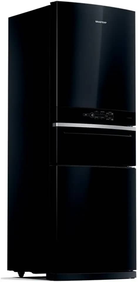 Geladeira Brastemp Inverse 3 Frost Free 419 litros cor Preta com Freeze Control Pro BRY59CE 110V