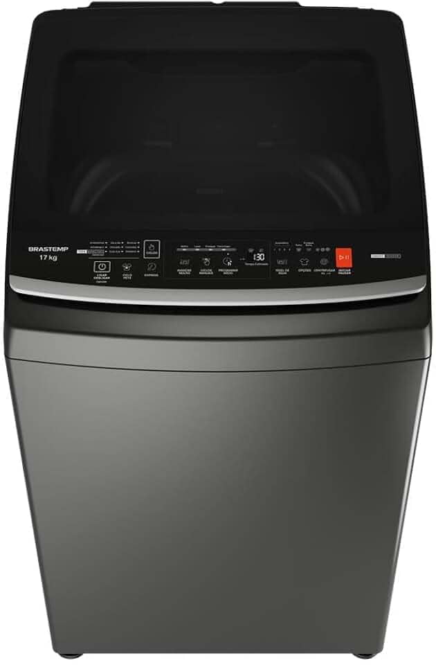 Máquina de Lavar Brastemp 17Kg Cinza Platinum com Design Infinity e Soft Close - BW17LTA 220v