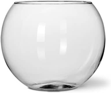 Vaso Aquário Havaí 5l Terrário Redondo Ø15x18cm Vidro Transparente Decoração