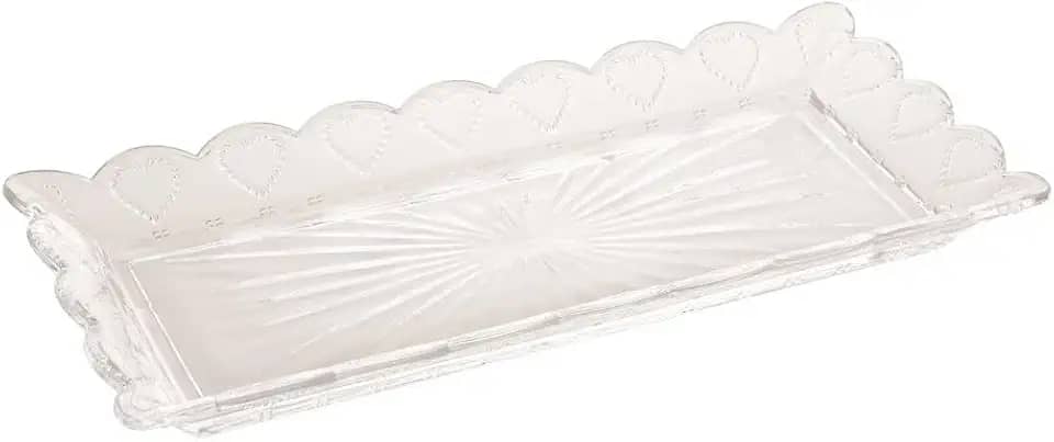 Lyor TRAVESSA DE CRISTAL HEART 36,5x17,5x3,5CM TRANSPARENTE