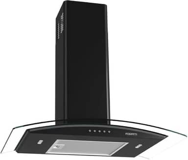 Coifa de Parede Vidro Curvo, Fogatti 70cm, 110V Teclado Mecânico Black