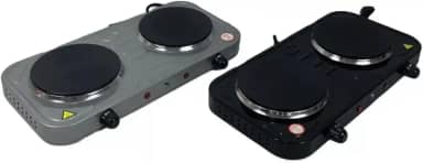 Fogareiro Elétrico Portátil 2 Bocas 2000W 127V Fogão Elétrico Cooktop de Mesa para Cozinha Camping Viagens