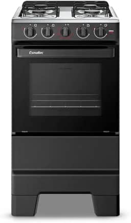 Fogão a Gás Mesa Inox e Forno 50L Limpa Fácil Esmaltec IDEAL POP F4ISP Cor Preto 4 bocas