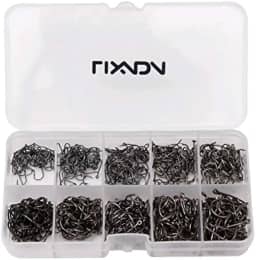 Kit Anzol Chinu 10 Tamanhos 3 Ao 12 Aço Carbono c/Estojo 600un