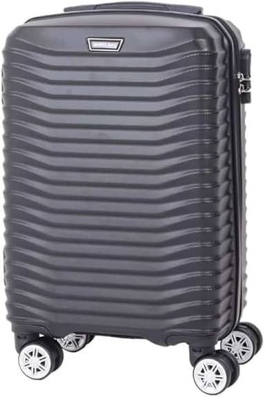 Mala De Viagem Bordo 10 Kg Abs 4 Rodas Duplas Cadeado Embutido (Preto)