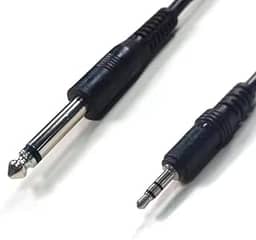 Cabo Adaptador P2 3,5mm para P10 6,35mm Estéreo, 3 Metros, Preto