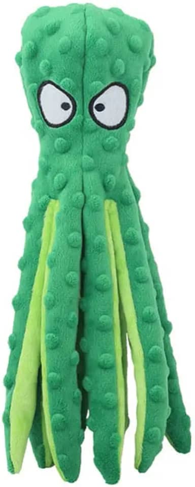 Brinquedos de polvo estridente para cães grandes, sem enchimento de papel enrugado, brinquedos de pelúcia para dentição de filhotes, brinquedos interativos duráveis para cães pequenos e médios (verde)