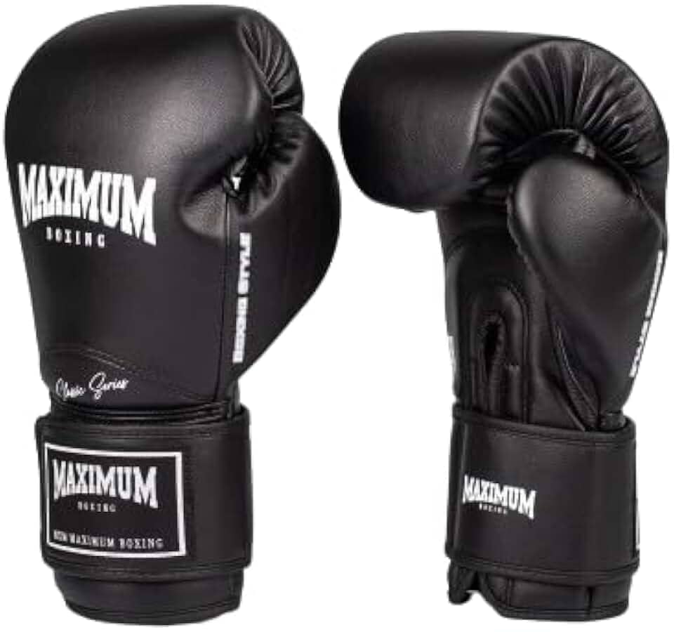 Luva De Boxe E Muay Thai Maximum New Classic Black 12OZ