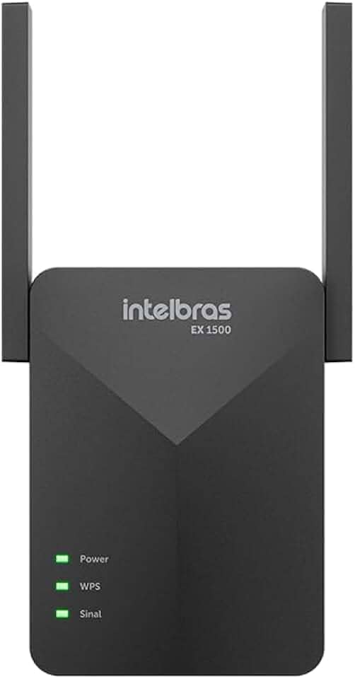 Extensor Mesh Wi-Fi 6 EX 1500 Preto Intelbras Cobertura de Até 100m²
