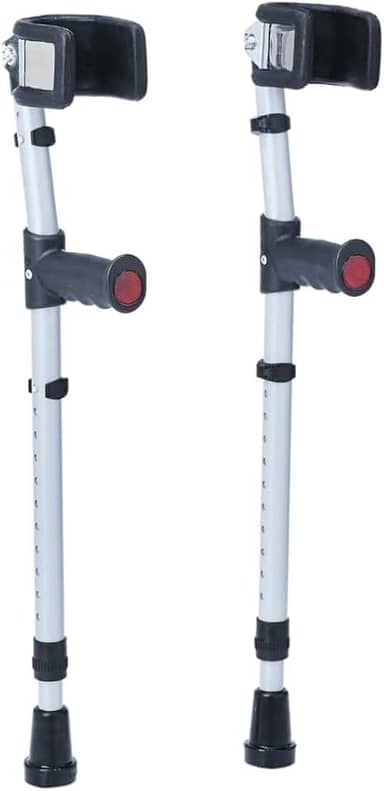 Muleta Canadense Articulada Alumínio Regulável até 130kg Ortopédico Conforto Idoso Fratura ANVISA Par (P)