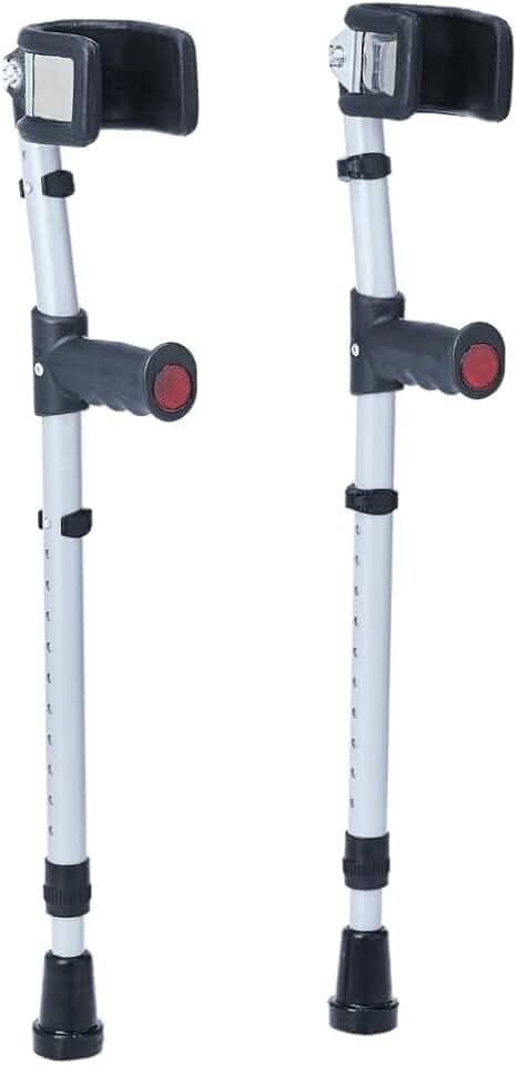 Muleta Canadense Articulada Alumínio Regulável até 130kg Ortopédico Conforto Idoso Fratura ANVISA Par (P)