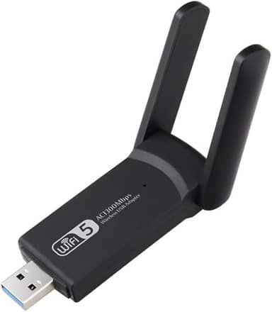 Adaptador WiFi USB 3.0 Dual Band AC1300 – Receptor Wireless Portátil 2.4GHz e 5GHz com MU-MIMO, Alta Velocidade 1300Mbps Duas Antenas