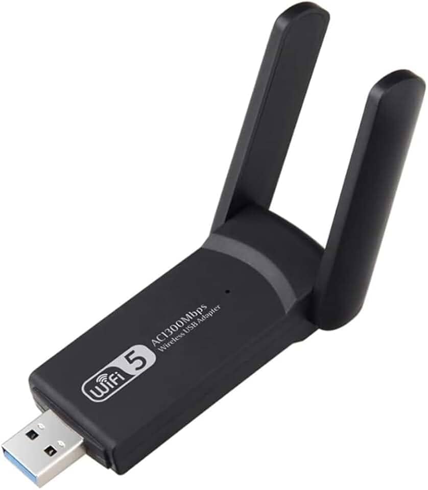 Adaptador WiFi USB 3.0 Dual Band AC1300 – Receptor Wireless Portátil 2.4GHz e 5GHz com MU-MIMO, Alta Velocidade 1300Mbps Duas Antenas