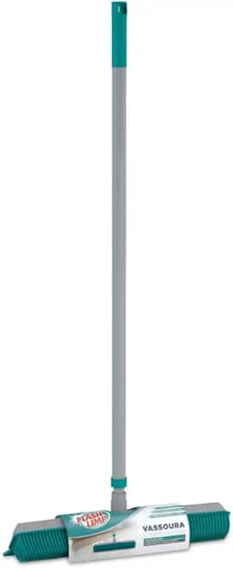 Flash Limp - Vassoura Emborrachada com rodo Multiuso 2 em 1 - FLP6132