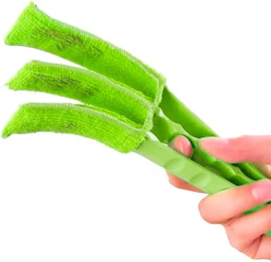 Limpador de Persiana Microfibra Plástico Verde 22x6cm