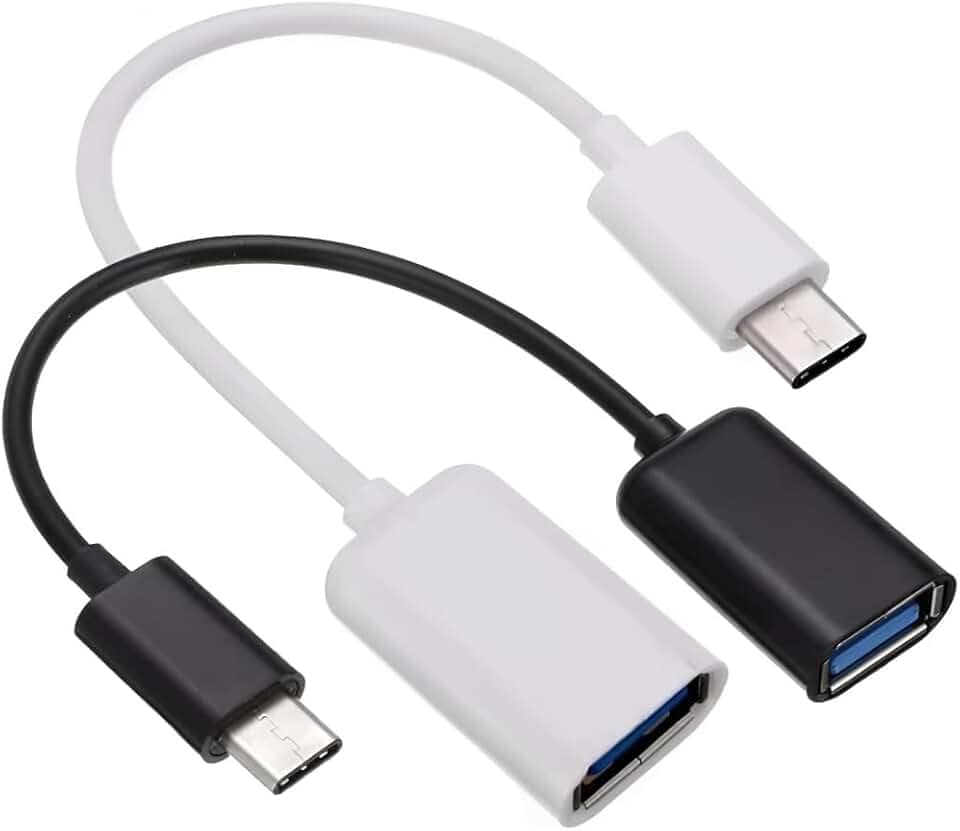 Adaptador Tipo-c Otg Usb 3.0 Branco ou Preto Conecte Com Mouse, Teclado, Hd, Pendrive Em Celular, Tablet E Notebook | Rápido, Compacto, Plug E Play Compatível Com Android, iPhone E Windows