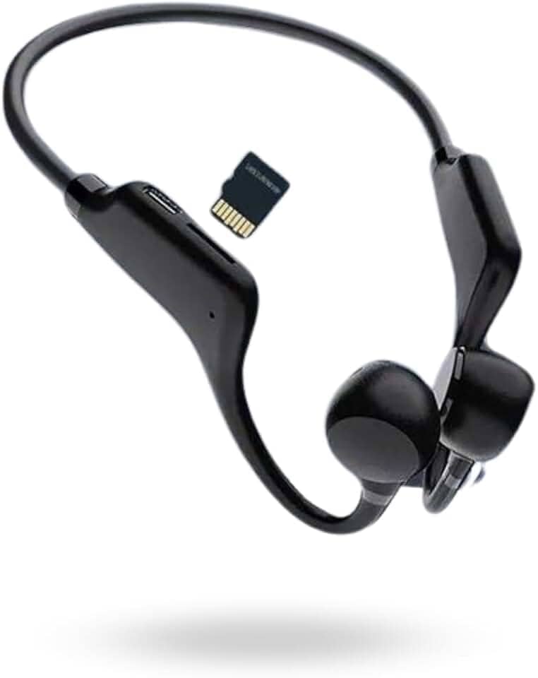 Fone Bluetooth Condução Ossea Esportivo Sem Fio Para Corrida Academia Com Entrada Micro Sd