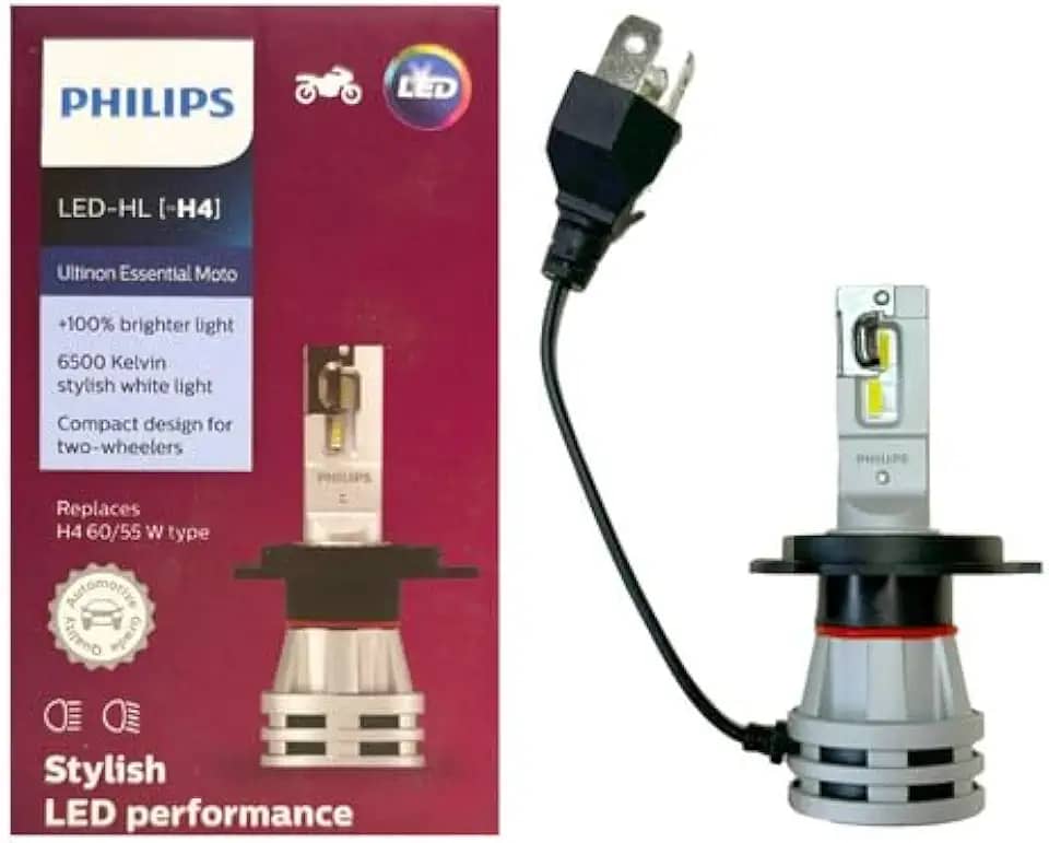 Lampada Led-Hl Para Moto Philips Ultinon H4 6500k 60/55w