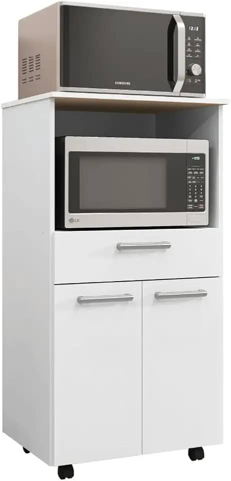 Armário de Cozinha Balcão Multiuso Duplo Forno Duetto Branco Kits Paraná