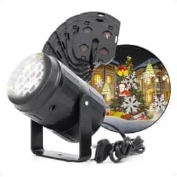 Projetor Led Natalino 3D Refletor Holografico Decorativo Luz De Festa Jardim Desenhos Para Natal Canhão de Luz Externo Dinâmico natalino