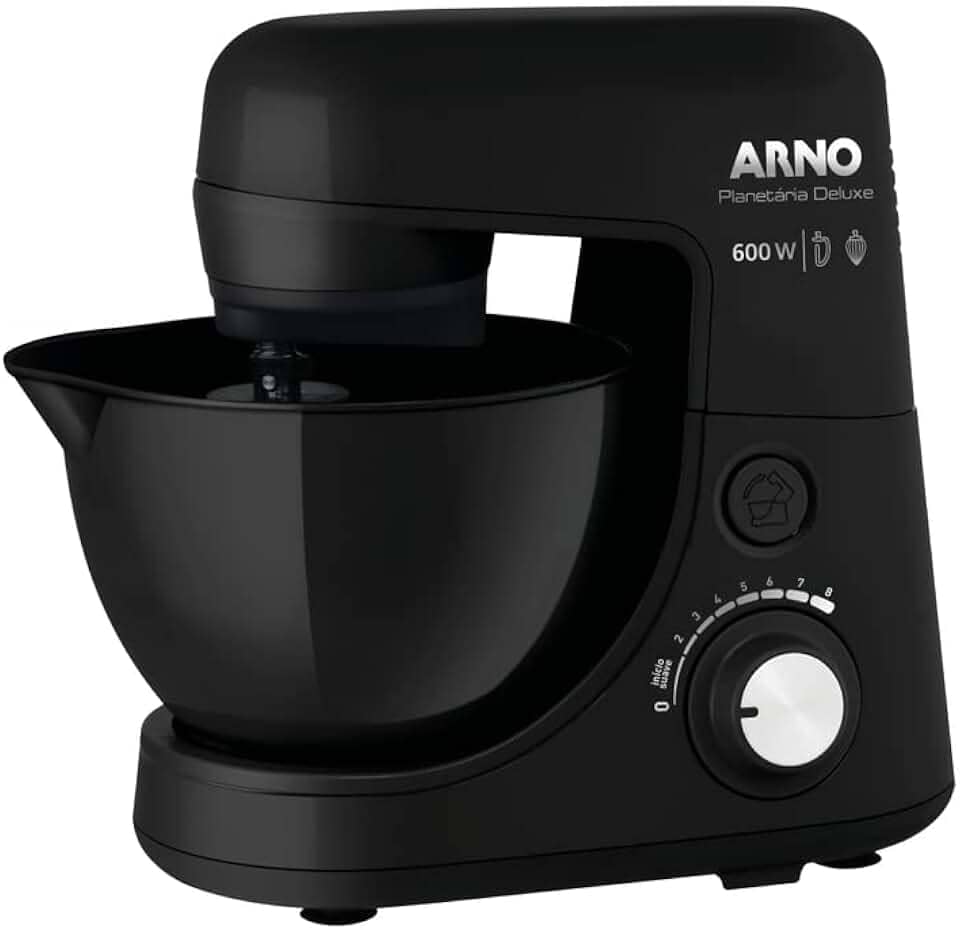 Batedeira Planetária Arno Nova Deluxe 600w Preta Sx34