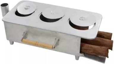 Fogão Lenha 3 Bocas De Aluminio Fundido Super Resistente