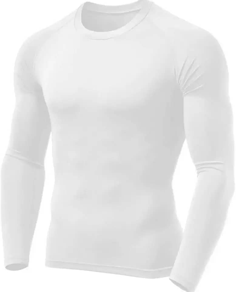 Camisa Térmica Masculina Segunda Pele Proteção Uv F7NEWSTYLE (BR, Alfa, M, Regular, Branco)